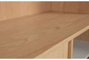 Bibliotecă modulară cu aspect de lemn de stejar 110x199 cm Modulair – vtwonen