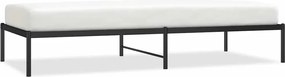vidaXL Cadru pat metalic, negru, 90x200 cm