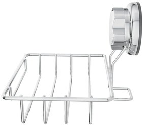 Savonieră argintie autoadezivă din oțel Bestlock Bath – Compactor