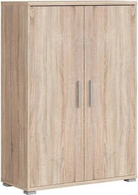 Dulap OFFICE, stejar sonoma, PAL laminat, cu 2 usi, 80x35x114 cm
