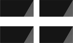 vidaXL Placă de masă 4 pcs Negru Sticlă