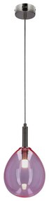 Lustră mov LED cu abajur din sticlă Lukka – Candellux Lighting