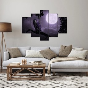 Tablou - Bufniță de noapte, violet (150x105 cm)
