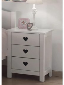 442688 Vipack Noptieră "Amori", 3 sertare, alb, lemn