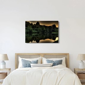 Tablou cu lac în pădure (90x60 cm)