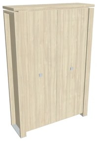 Dulap înalt pentru haine Verno+ S 140 x 46 x 210 cm, salcâm / vanilie