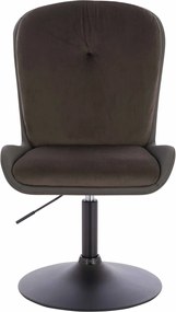 HR690N Scaun Velvet&amp;soft Piele Pu Ciocolată/Cafea Bază Neagră