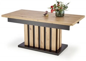 Masa de cafea Baretti extensibila stejar artizan/negru L130-170 cm