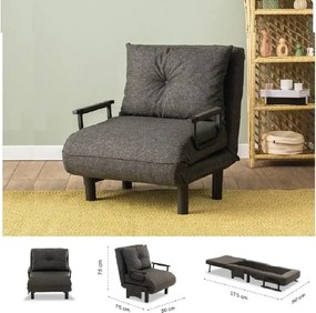 Fotoliu Extensibil,reglabil,Sento,175 x 50 cm,gri