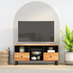 351979 vidaXL Comodă TV, 100x33x46 cm, lemn masiv de acacia & lemn compozit