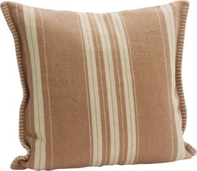 Față de pernă din bumbac și iută în dungi, 50×50 cm, „Stripe Dusty Rose"
