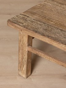 Măsuță de cafea din lemn reciclat, natur, finisaj vintage, 120×79×46 cm, „Rustor"