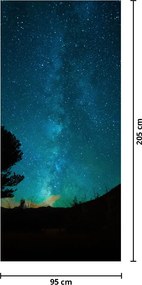 Fototapet pentru ușă - Cerul înstelat noaptea (95x205cm)