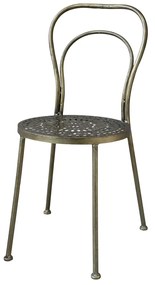 Scaun dining auriu din metal cu model Syl