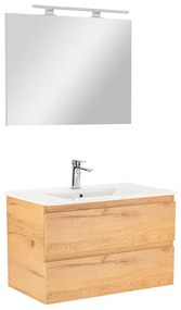 Mobilier complet de baie Vario Forte 80 stejar-stejar