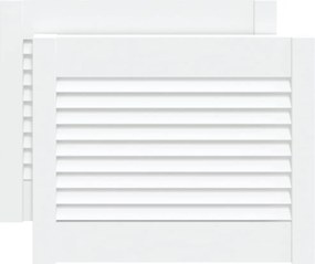 vidaXL Uși dulap design lambriu 2 buc. alb 39,5x49,4 cm lemn masiv pin