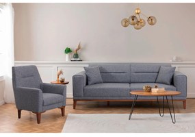 Set canapea fotoliu Lesan (gri închis). 1072785