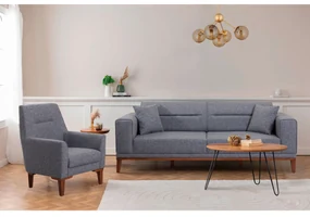 Set canapea fotoliu Lesan (gri închis). 1072785