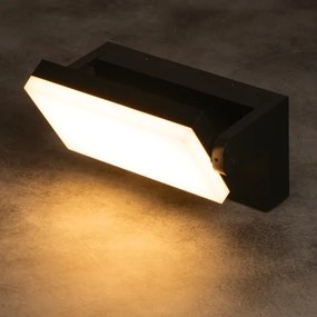 Kanlux 45819 - XERTO Lampă LED de perete pentru exterior cu senzor, 20 W, 230 V, IP44, neagră