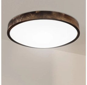 Brilagi - Plafonieră LED CARVALHO SLIM SMOKEY LED/36W/230V, stejar, Ø 47,5 cm