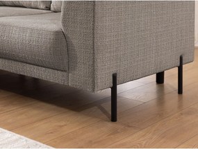 Colțar taupe cu tapițerie din chenille (cu colț pe partea stângă/în formă de ”L”) Mauris – Ropez