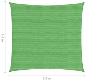 Panza parasolar, verde deschis, 3,6 x 3,6 m, HDPE, 160 g m   Lysegronn, 3.6 x 3.6 m