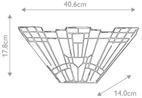 Elstead QZ-INGLENOOK-WU - Aplica de perete Tiffany INGLENOOK 2xE14/60W/230V