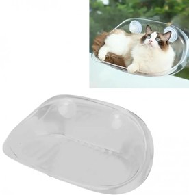 Hamac pentru pisici CATNEST 9172, Cu ventuze, Suspendat, Pana la 10 kg, Transparent