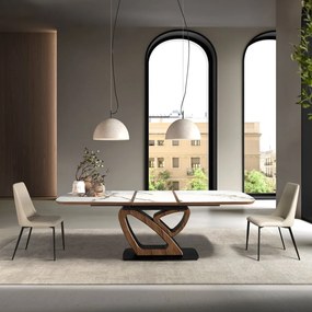 Masa extensibila deosebita design LUX Marble 180-230x100cm