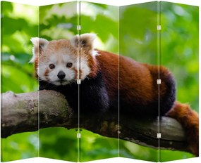 Paravan - Panda roșie (210x170 cm)