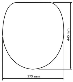 Capac WC Wenko Samos, 44,5 x 37,5 cm, albastru închis