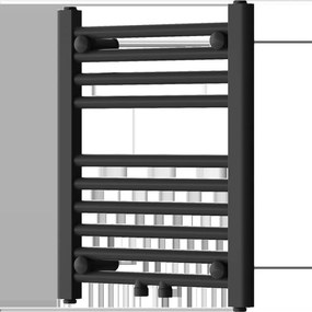 Mexen Mars Calorifer de baie 500 x 400 mm, 178 W, Neagră - W110-0500-400-00-70