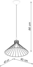 Lustră pe cablu Sollux SL.1186 EDA 1xE27/15W/230V negru