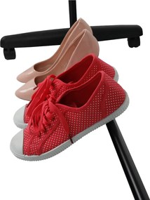 Cuier mobil, crom/plastic negru, SOREN