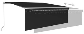 Copertina retractabila manual cu storLED, antracit, 4,5x3 m Antracit, 4.5 x 3 m