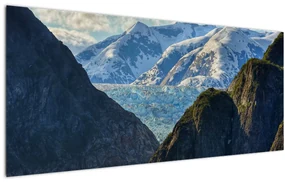 Tablou cu peisaj cu munții (120x50 cm)