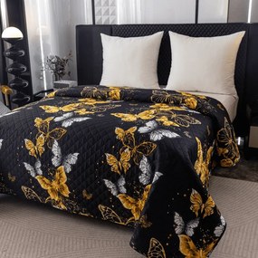 Cuvertura de pat GOLD BUTTERFLY negru Dimensiune: 170 x 210 cm