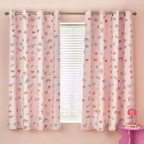 Draperii pentru copii roz 2 buc. 168x183 cm Forever Together – Catherine Lansfield