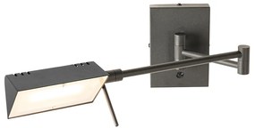 Lampa de perete de design neagră cu LED dimmer - Notia