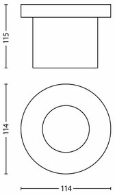 Corp de iluminat LED pentru căi de acces Philips 17306/47/16 1xLED/3W/230V