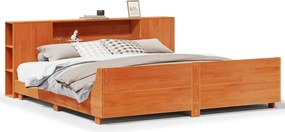 vidaXL Cadru de pat fără saltea, maro ceruit 180x200 cm lemn masiv pin
