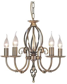 Lustră pe lanț Elstead ART5-AGD-BRASS ARTISAN 5xE14/60W/230V