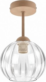BRILAGI - LED lustra aplicată RETRO GLASS 1xE27/60W/230V Ø 18 cm bej/transparent
