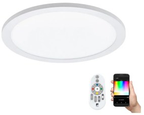 Eglo 97958 - Plafonieră LED SARSINA-C RGBW, 16 W, 230 V, cu telecomandă inclusă
