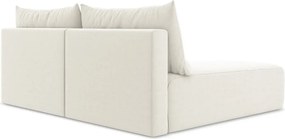 Colțar crem extensibil/cu spațiu de depozitare cu tapițerie din catifea (cu colț pe partea stângă/cu șezlong) Kalena – Makamii