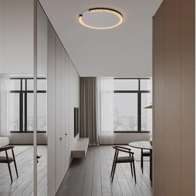 Plafoniera circulara aluminiu negru GREAMY D-46cm