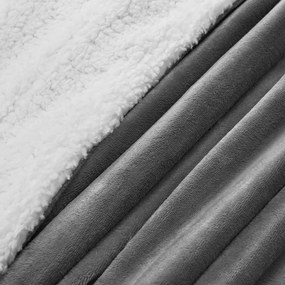 Pătură imitație lână 220x240 cm, culoare gri închis