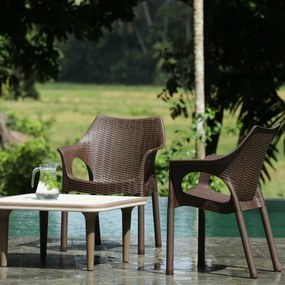 Scaun din ratan Cambridge Dark Brown 61 x 54 x 80 cm