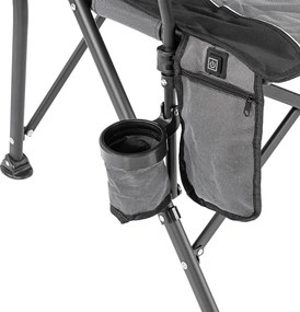 Leziter Premium fotoliu încălzit cu suport pentru pahare gri