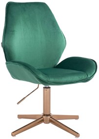 HR350CROSS Scaun Verde din Catifea Bază Aurie